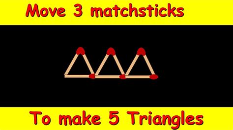 can we make a triangle with 5 matchsticks