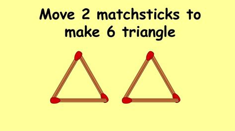 can we make a triangle with six matchsticks