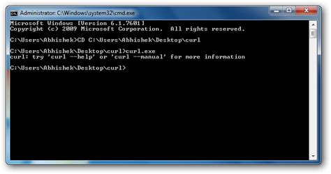 can we run curl command in cmd