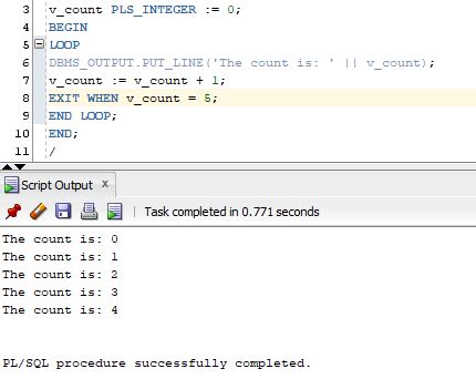 can we use for loop in oracle sql query