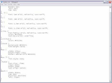 can we write css code in notepad
