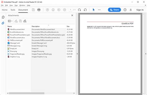 can you access embedded documents in pdf