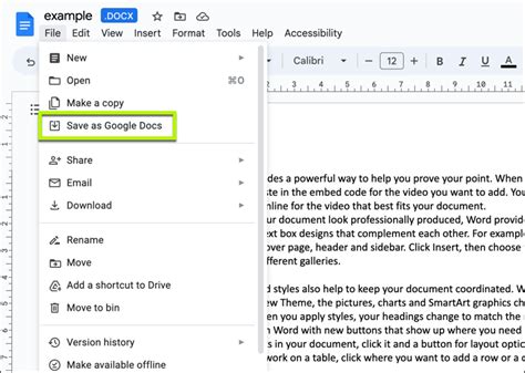 can you add a word document to google docs