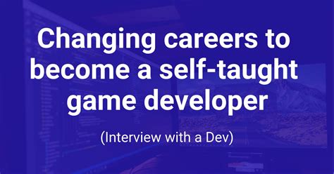 can you be a self taught game developer