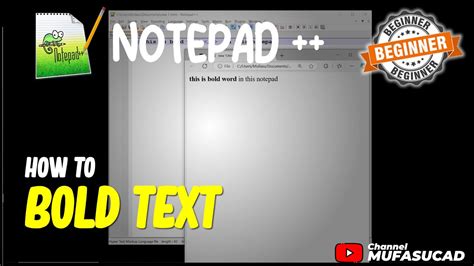 can you bold words in notepad