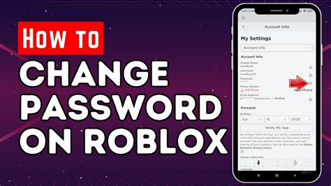 can you change your password on roblox