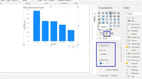 can you color code tabs in power bi