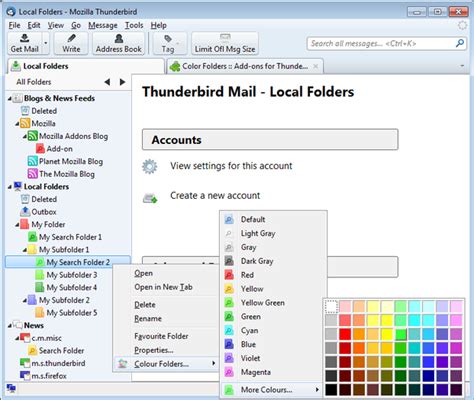 can you color code your folders in outlook