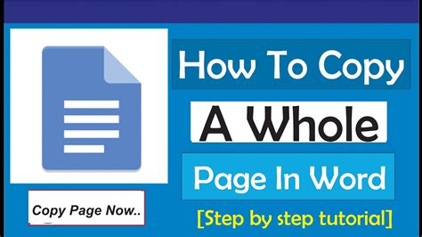 can you copy and paste a whole page in word