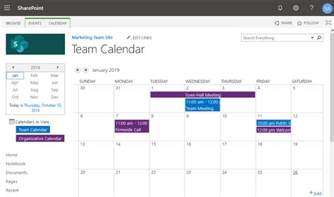 can you create a calendar in sharepoint