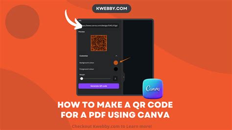 can you create a qr code for a pdf in canva