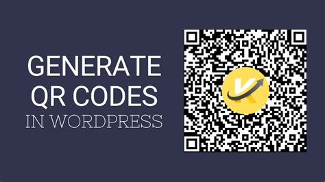 can you create a qr code in wordpress