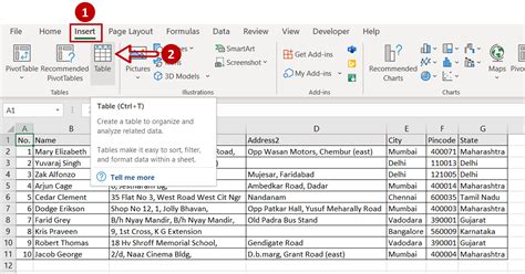 can you create a searchable database in excel