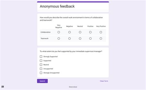 can you create an anonymous survey in google forms