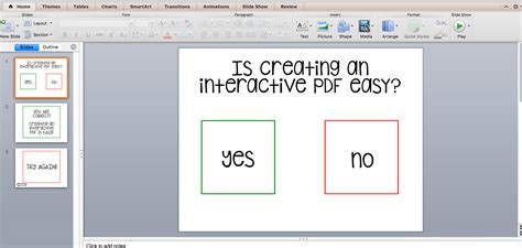 can you create an interactive pdf from powerpoint