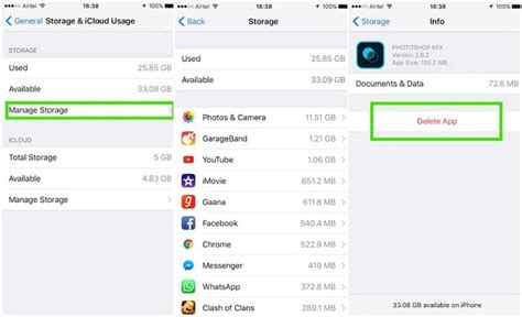 can you delete app cache on iphone