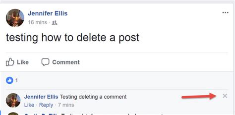 can you delete someone else's comment on your facebook post