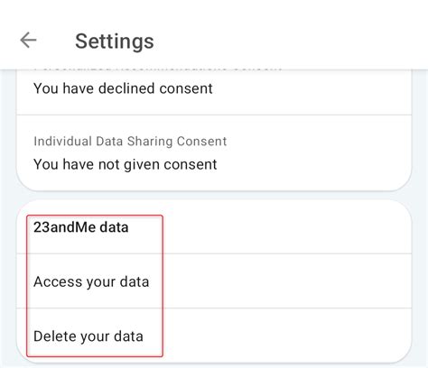 can you delete your data from 23andme