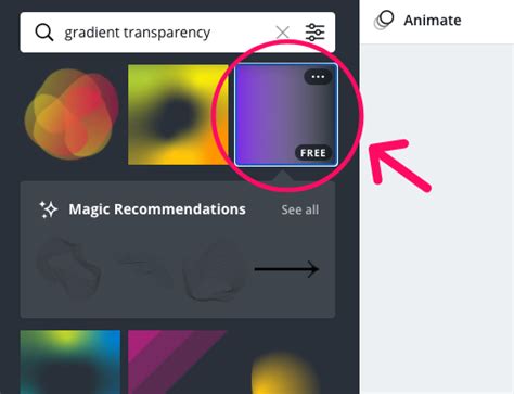 can you do a gradient transparency in canva