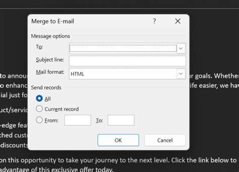 can you do a mail merge with different attachments