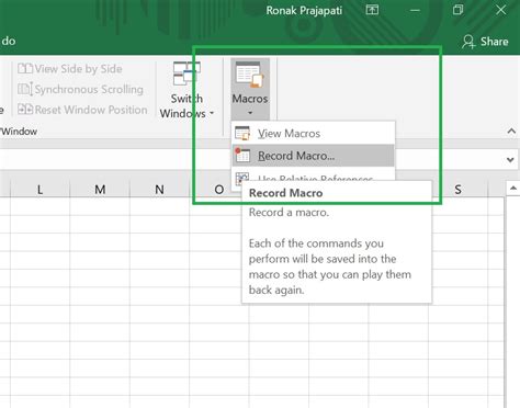 can you do macros in excel online