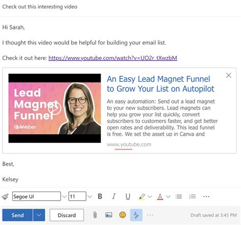can you embed a link in an image