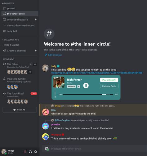 can you embed spotify in discord