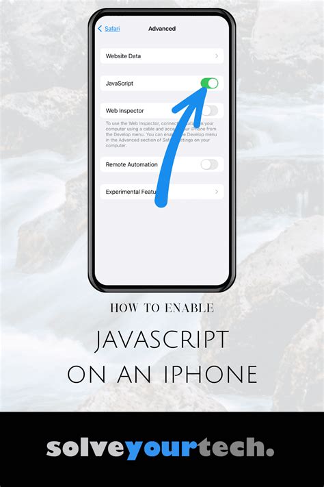 can you enable javascript on iphone