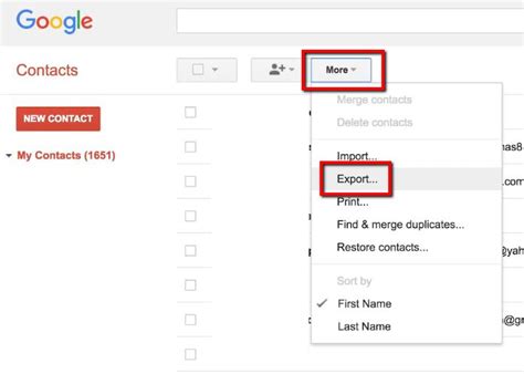 can you export google contacts to excel