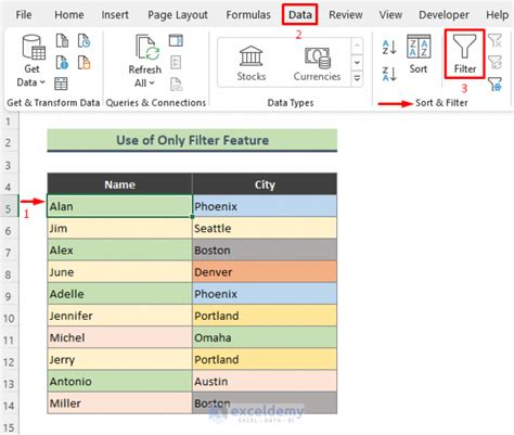 can you filter multiple columns by color in excel