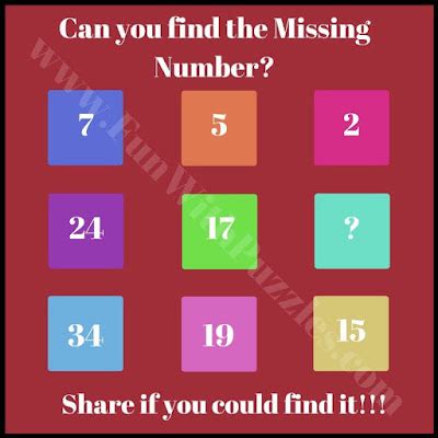 can you find the missing number answer