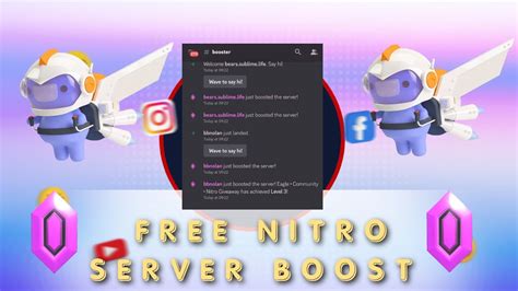 can you get free nitro for boosting a server