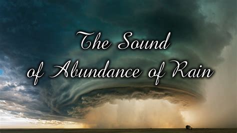 can you hear the sound of rain