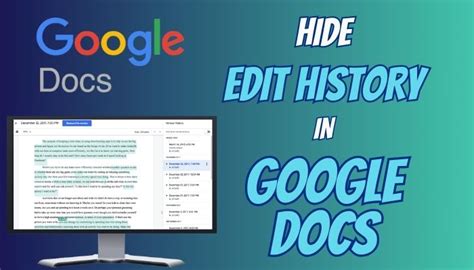 can you hide edits on google docs