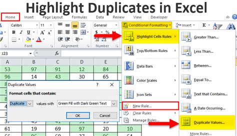 can you highlight duplicates in excel
