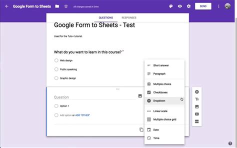 can you insert a form in google sheets