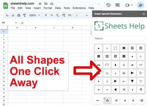 can you insert a shape in google sheets
