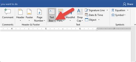 can you insert a text box in a word document