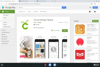 can you install cricut design space on a chromebook