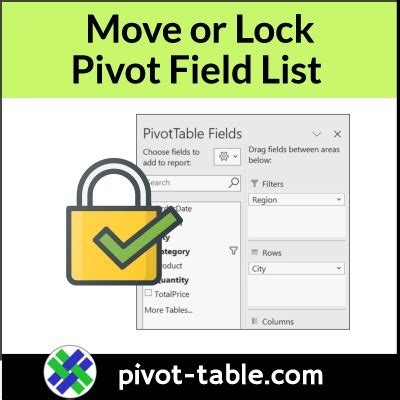 can you lock a pivot table in excel