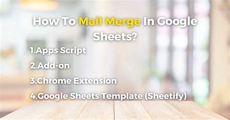 can you mail merge in google sheets