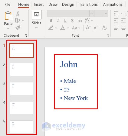 can you mail merge into powerpoint