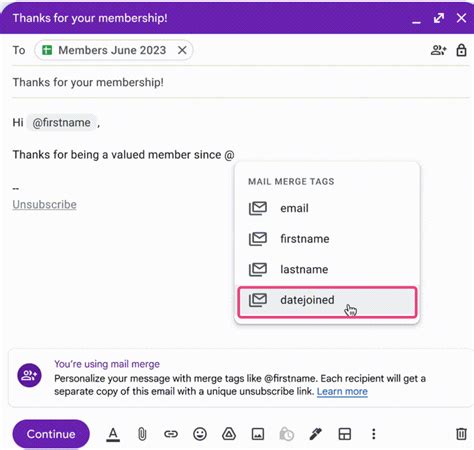 can you mail merge on gmail