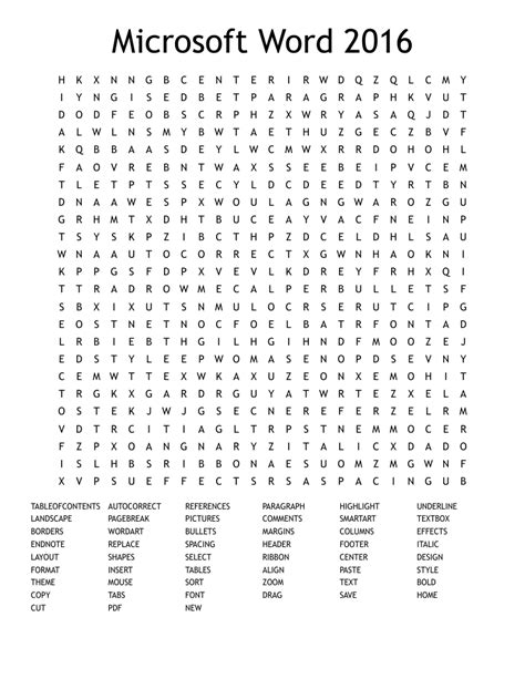 can you make a word search on microsoft word