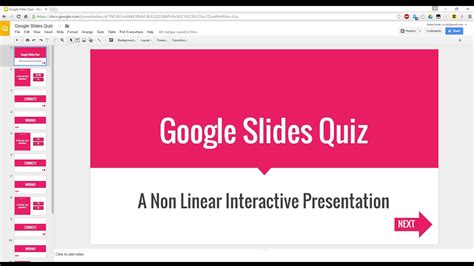 can you make an interactive quiz on google slides