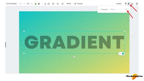 can you make gradient font in canva