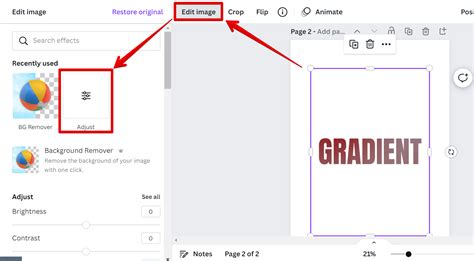 can you make gradient text in canva