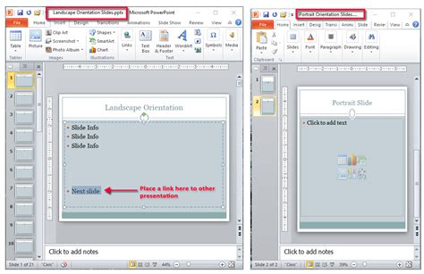 can you mix portrait and landscape slides in powerpoint