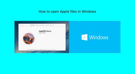 can you open apple files on windows