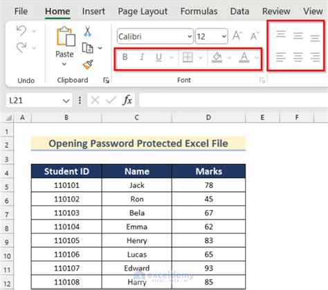can you open password protected excel file